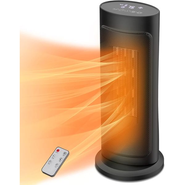 Space Heater for Indoor Use,  50° Oscillating Portable Electric Heater