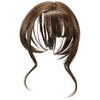 Priscilla TFX-106-TDB Fluffy Hand Planted Whorl Bangs Wig, Nuance Curl Bangs, Heat Resistant, Dark Brown