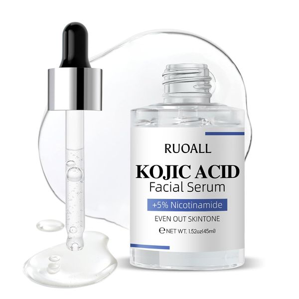 Kojic Acid Serum Turmeric Serum for Dark Spots Remover, Natural Turmeric Skin