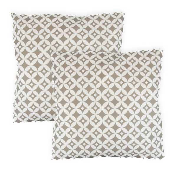 Gardenwize – Pack of 2 Decorative Cushion Covers 45x45cm, Abstract Floral Water Resistant Pillow Covers, Perfect for Indoor/Outdoor Patio Garden Bench Living Room Sofa Farmhouse Décor (Diamond)