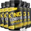 King Cobra Capsules Extra Strength Formula Pills for 300 Caps (5 Pack)