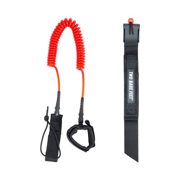 Two Bare Feet SUP Coiled Leash & Quick Release Waist Belt Package Options (Coiled SUP Leash + Quick Release Waist Belt Pack)