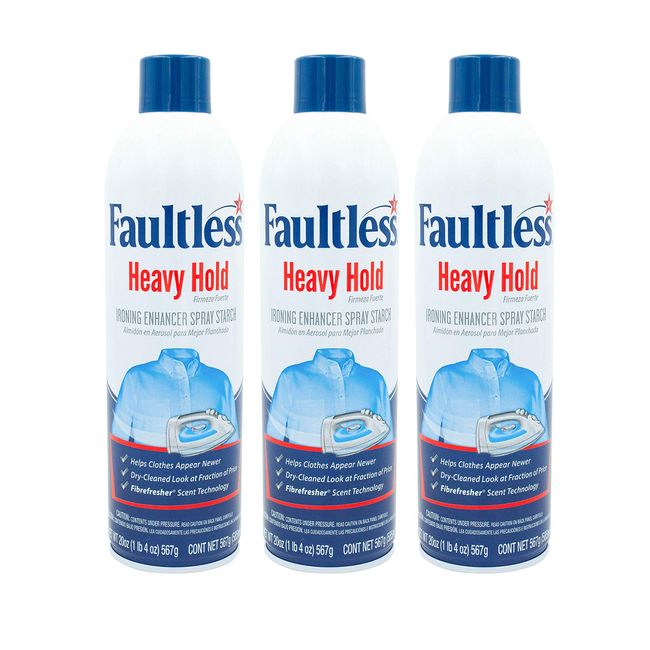 Faultless Heavy Spray Starch 20 oz Cans (Pack of 2)