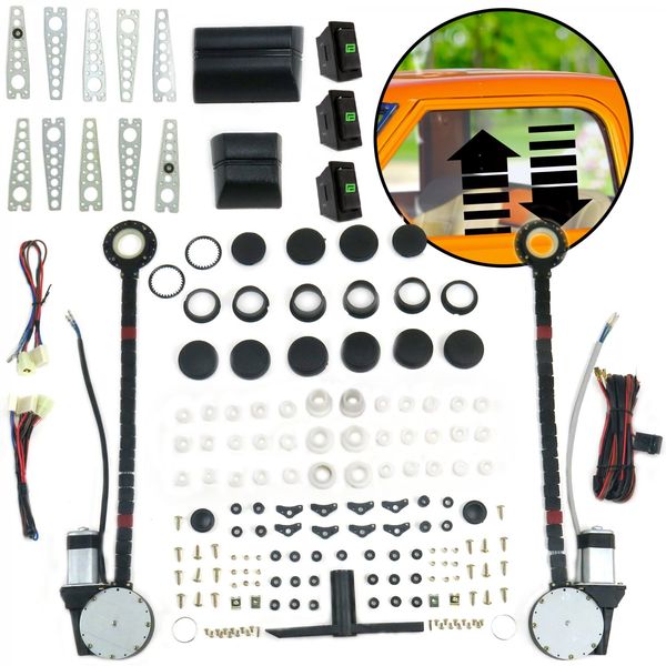 OBS 1988-98 Silverado Truck Power Window Conversion Kit 3 Illuminated Switches
