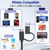 USB C USB 3.0 Memory Stick Pro Duo Card Reader, 6 in 1 SD/TF/M2/MS/CF/XD Picture Card Reader for Computer/Android/Micro SD/, Multi Card Reader Supports 5Gbps Speed, Five Cards Read Simultaneously