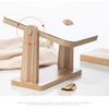 Donally Tabletop Mirror, Mirror, Stand, Wooden Frame, For Makeup and Makeup, Interior (Small, Natural)