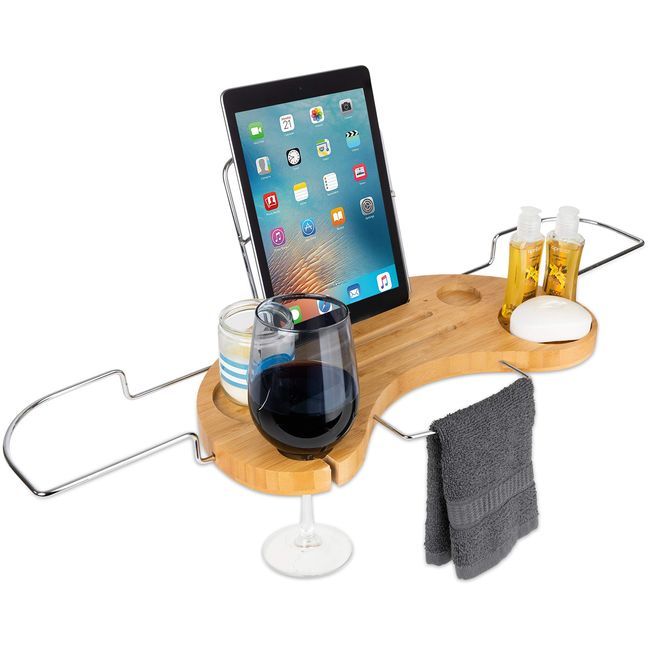 Bathtime Essentials Wine Holder, Spa Drink Caddy