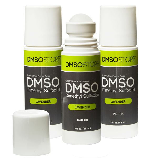 DMSO Roll-on Lavender Scented: 3oz. 99.995% Pure (3 pack)