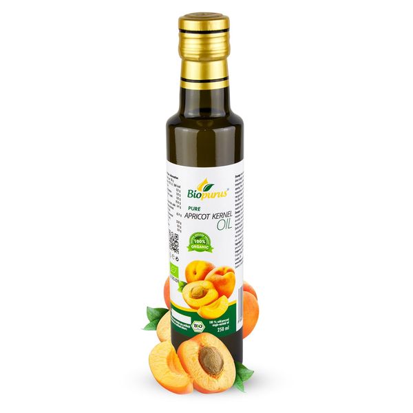 Biopurus Certified Organic Cold Pressed Apricot Kernel Oil 250 ml