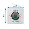 ECSiNG 1pc Push to Exit Button Switch Green Press to Exit Switch Brushed Stainless Steel Finish Panel Door Button with Screws for Access Control Lock