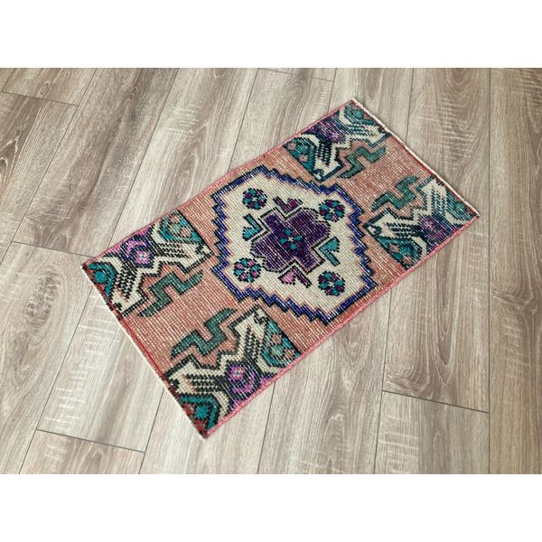 Doormat Rug, Boho Deco, Handmade Rug, Home Decor, Carpet, Wool Rug 1,4 x 2,4 ft