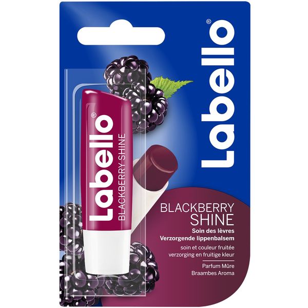 Labello Blackberry Shine Lip Balm, 4.8 g, Pack of 4