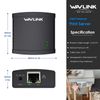 USB 2.0 Network Print Server, WAVLINK LAN Print Share Server for USB Printers, LPR Print Protocol 10/100Mbps Computer Print Server Adapter for Windows, MacOS 10.7 or above, No Driver Required