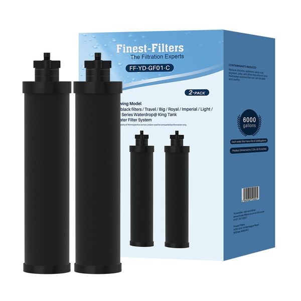 Water Filter Replacement Set Compatible with Berkey BB9 Gravity Fed Filter Countertop Water Purification Systems