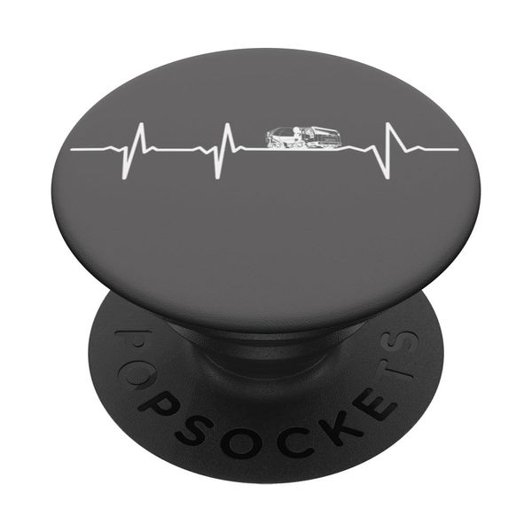 Concrete Mixer Heartbeat EKG Pulse PopSockets Swappable PopGrip
