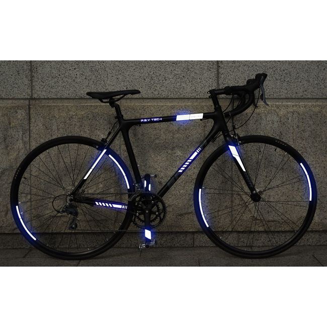 Stripe Full Kit Bicycle Reflector Kit Reflective for Night and Adverse Weather Visibility P.S.V Technology (White)