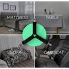 4pcs Triangle elastic bed sheet straps with clips - adjustable mattress gripper