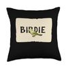 Cool Birdie Emblem Costume Throw Pillow