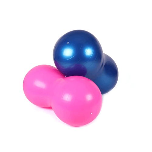 MICHEALWU Peanut Shape Yoga Balance Ball Exercise Ball Peanut Ball Gym Rehabilitation Diet Fitness with Air Pump for Beginners Children Older Dogs Home