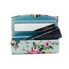 Hanyi Lipstick Case with Mirror, 3 Pcs Vintage Floral Print Leather Lipstick Holder Box Jewelry Organiser