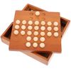 OATIPHO Single Chess Solitaire Diamond Chess Peg Solitaire Game for Personal Bamboo Board Flight