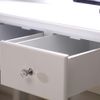 10 LED Lighted Mirror Vanity Table Set Makeup Dressing Desk 5 Drawers Wood