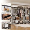 Extra Large Clothes Rack Closet Wardrobe with Dust-proof Curtain Massive Storage