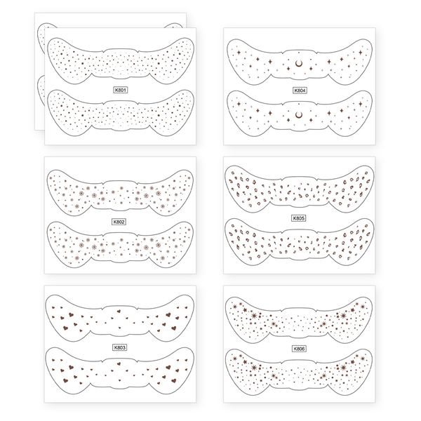 7 Adesivi Per Lentiggini, Adesivi Per Trucco, Adesivi Per Modelli Facciali, Adesivi Per Tatuaggi Con Lentiggini, Adatti Per Balli Studenteschi E Feste In Costume