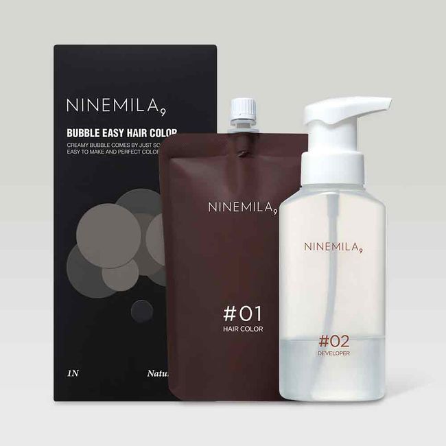 Nine Mila Bubble Easy Hair Dye 100ml [1N dark brown]