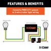 CURT 59236 Weather-Resistant Multi-Function Splice-in Trailer Tail Light Converter Kit, 4-Pin Wiring Harness