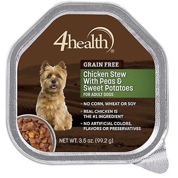 4health Grain Free Adult Chicken Stew w/ Peas Wet Dog Food, 3.5 oz, 1 Single Can