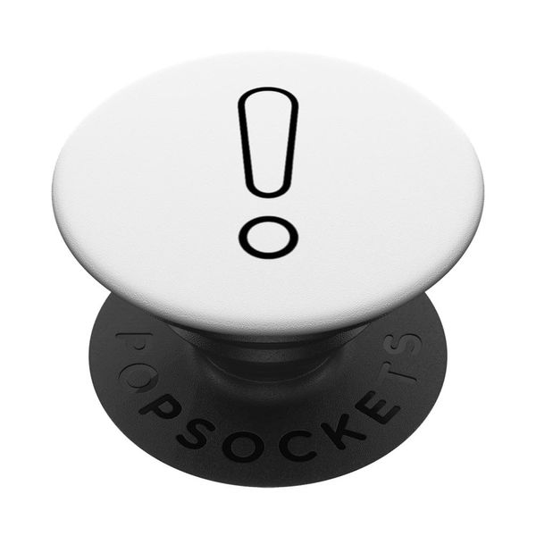 Bold Exclamation Point Tee Graphic Tee for Confident,Fun PopSockets Adhesive PopGrip