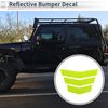 RATCHROLL Reflective Bumper Decal Fluorescent Yellow-Green Rectangle Trapezoidal Arrow Pattern Reflective Car Sticker Personalized Decoration