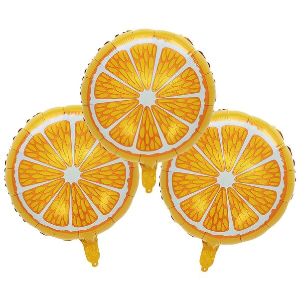 HADCKJA Orange Fruit Balloons Fruity Birthday Decorations Balloons Fruit Orange Balloons for Fruit Themed Birthday Party Supplies Decoration Hawaiian Summer Party Themed Decorations Balloons Sets-3pcs