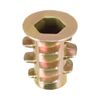 sourcing map Pack of 20 Threaded Insert Nuts Zinc Alloy Hexagon Socket M4 Internal Thread 10 mm