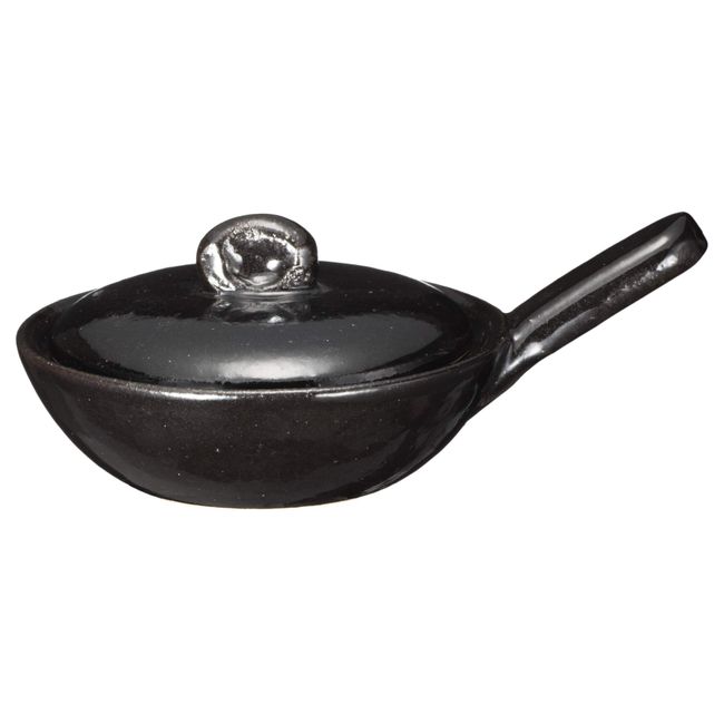 Haseen NCK-62 Egg Baker Small Ceramic Skillet, Black, Direct Fire Compatible, Microwave Safe, Oven Safe, 2.4 fl oz (60 ml)