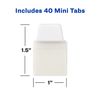 Avery Mini Ultra Tabs, 1" x 1.5", 2-Side Writable, White, 40 Repositionable Tabs (74788)