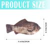 FERCAISH Novelty Fish Pencil Case, Fish Shaped, Padded Thick Foam, Gray, Funny