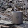 Kuvik Titanium Pot with Lid 650ml (22 oz) - Ultralight and Compact Pot