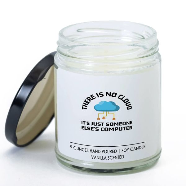 Flairy Land Programmer Vanilla Candle - i got These Muscles Writing Code - Computer Science Tech Web Developer IT Database Programming Deging Coding Software