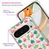 GlamCase for Pixel 9 Pro, Google Pixel 9 Pro Clear Case - Flamingo Tropical Leaf Pattern printed Clear ShockProof Protective Back Clear Case for Pixel 9 Pro