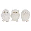 Nemesis Now Three Wise Owls Figurine 8cm White
