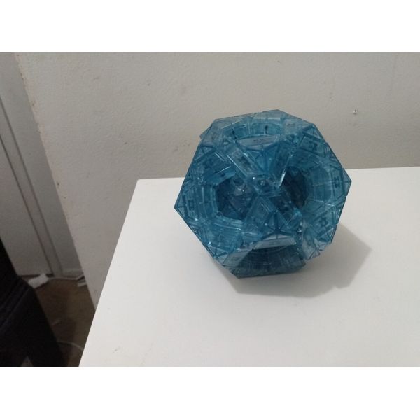 MF8 TWISTY LOGIC PUZZLE CUBE MULTIDODECAHEDRON TRANSPARENT BLUE VOID TOY