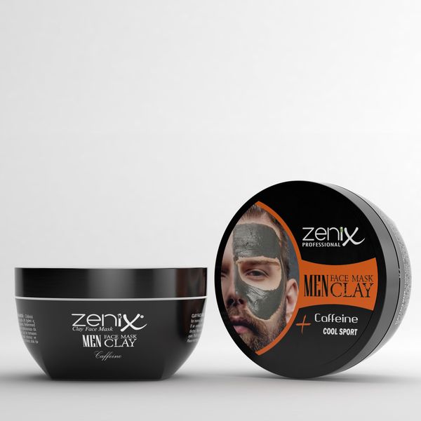 Zenix Men Face Mask Clay Coffeine 350gr | Gesicht Maske mit Tonerde | Gesichtskur mit erfrischender Schokolade | Gesichtspflege für Männer - gegen Pickel, Mitesser und Unreinheiten