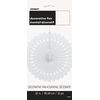 White Solid Tissue Paper Fan (40cm) 1 Piece - Hanging Decoration for Party & Event Decor