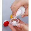 XHNFCU 16 Pcs 10Gram/10ml Empty Plastic Cosmetic Jars and 4 Mini Spatulas, Travel Mini Pots with Lids, Sample Pots For Mini Toiletries for Creams, Lotions, Samples, Cosmetics(4 Colors)