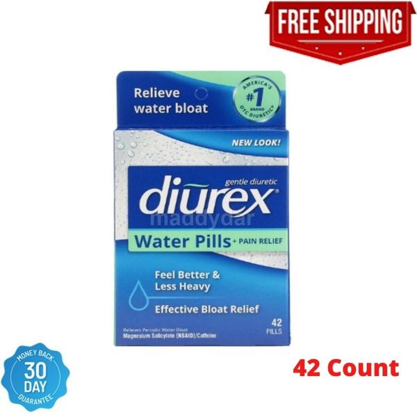 Diurex Diuretic Water Pills Pain Relief, Cramps & Fatigue Multi Purpose 42 Count