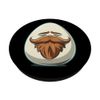 Cool egg with big beard for mustache Lovers PopSockets Swappable PopGrip