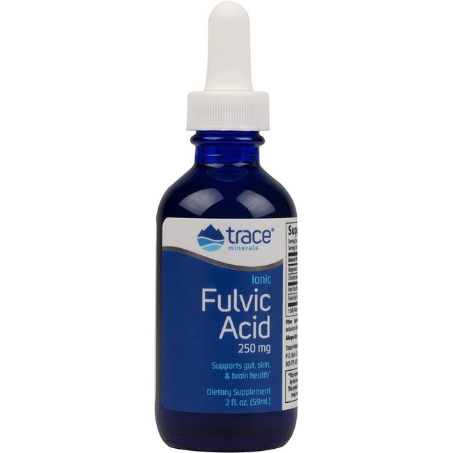 Trace Minerals | Liquid Ionic Fulvic Acid | 250 mg | Gut, Digestion, Skin, Brain Function | 72+ Ionic Trace Minerals, Keto Energy, pH Balance, Muscle Endurance, Hydration | 60 Servings, 2 fl oz