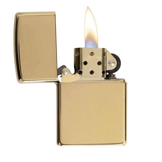 Zippo Pattern Design Armor High Polish Brass Pocket Lighter